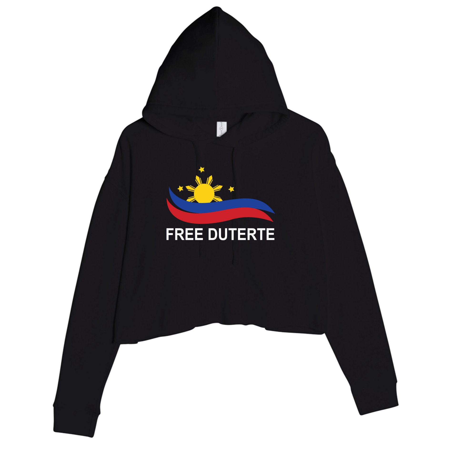 I Stand For Duterte Free DU30 Free Duterter Crop Fleece Hoodie