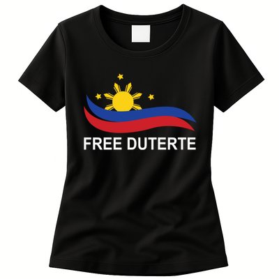 I Stand For Duterte Free DU30 Free Duterter Womens T-Shirt