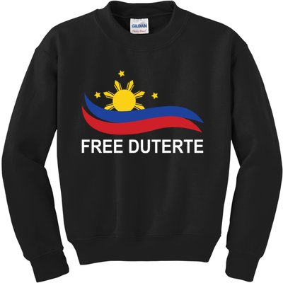 I Stand For Duterte Free DU30 Free Duterter Kids Sweatshirt