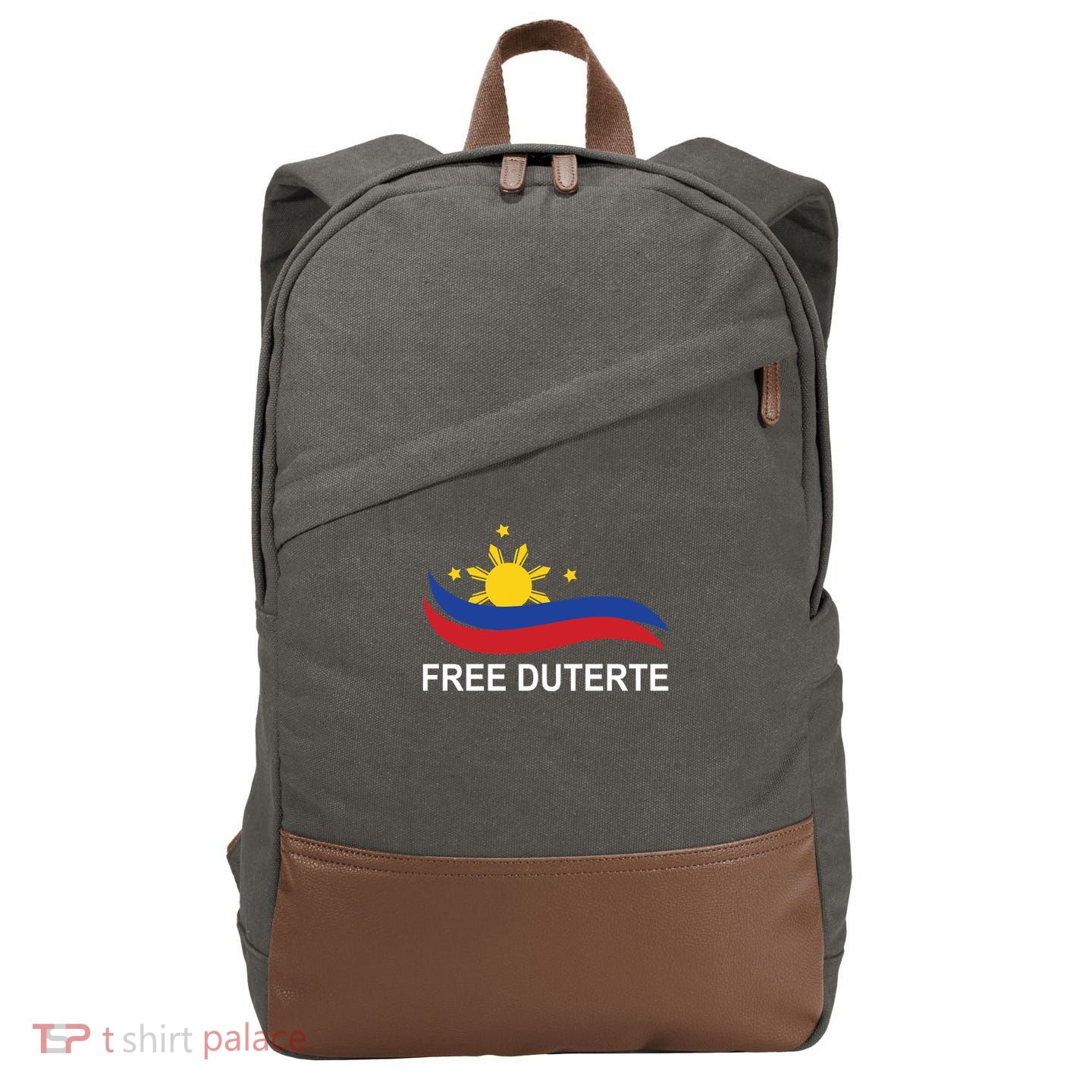 I Stand For Duterte Free DU30 Free Duterter Cotton Canvas Backpack
