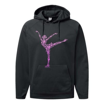 Ice Skating Figure Skater Performance Fleece Hoodie