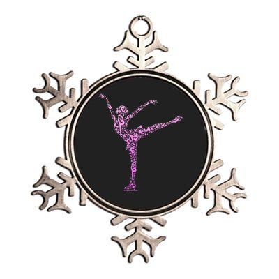 Ice Skating Figure Skater Metallic Star Ornament