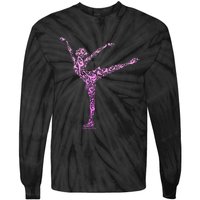 Ice Skating Figure Skater Tie-Dye Long Sleeve Shirt