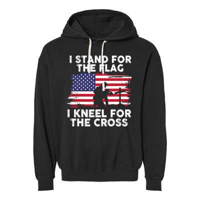 I Stand For The Flag Memorial Day For 4th Of July Garment-Dyed Fleece Hoodie