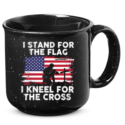 I Stand For The Flag Memorial Day For 4th Of July 15oz Campfire Ceramic Mug