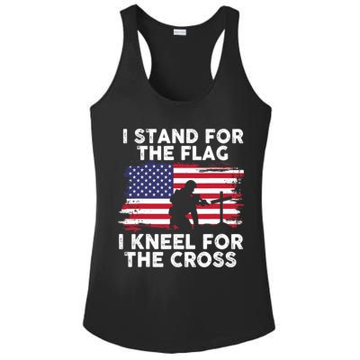 I Stand For The Flag Memorial Day For 4th Of July Ladies PosiCharge Competitor Racerback Tank