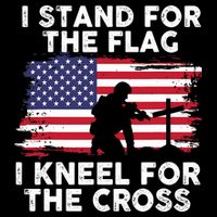 I Stand For The Flag Memorial Day For 4th Of July Cropped Pullover Crew