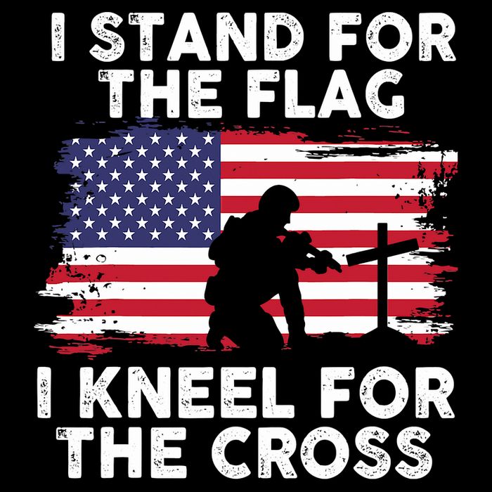 I Stand For The Flag Memorial Day For 4th Of July Cropped Pullover Crew