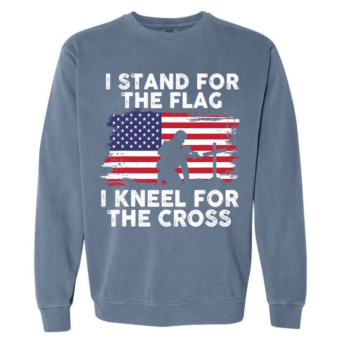 I Stand For The Flag Memorial Day For 4th Of July Garment-Dyed Sweatshirt