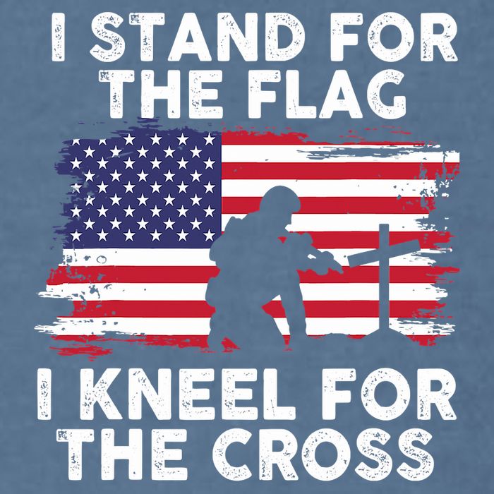 I Stand For The Flag Memorial Day For 4th Of July Garment-Dyed Sweatshirt