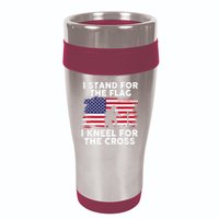 I Stand For The Flag Memorial Day For 4th Of July 16oz Travel Tumbler