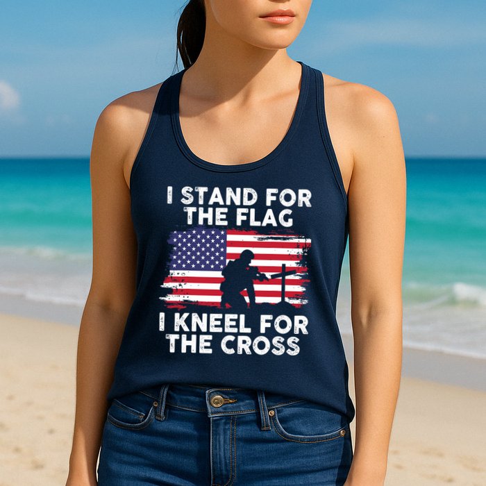 I Stand For The Flag Memorial Day For 4th Of July Womens Tank Top