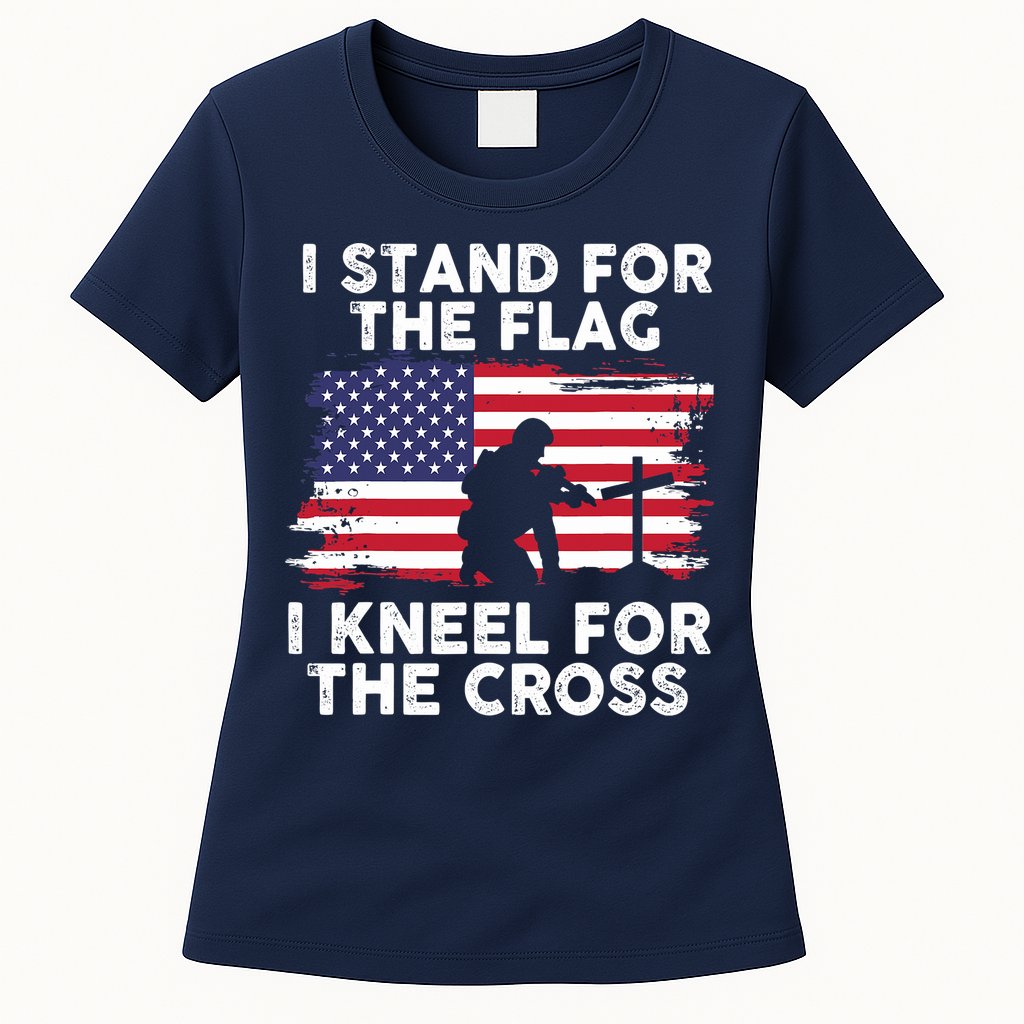 I Stand For The Flag Memorial Day For 4th Of July Womens T-Shirt
