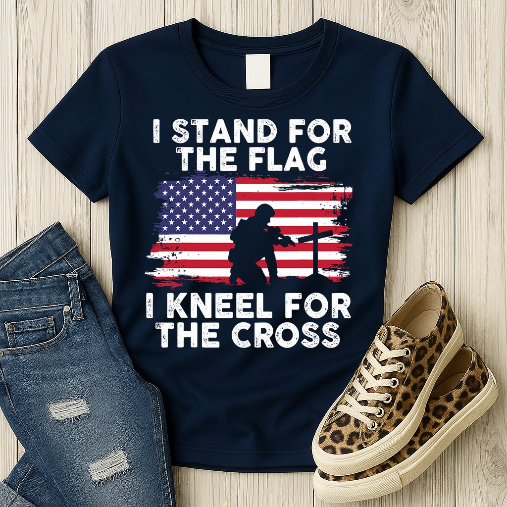 I Stand For The Flag Memorial Day For 4th Of July Womens T-Shirt