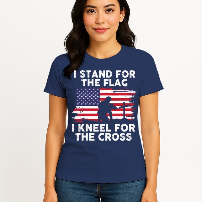 I Stand For The Flag Memorial Day For 4th Of July Womens T-Shirt