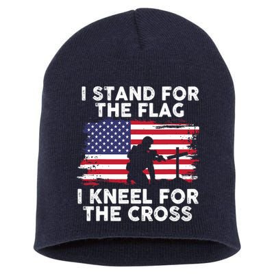 I Stand For The Flag Memorial Day For 4th Of July Short Acrylic Beanie