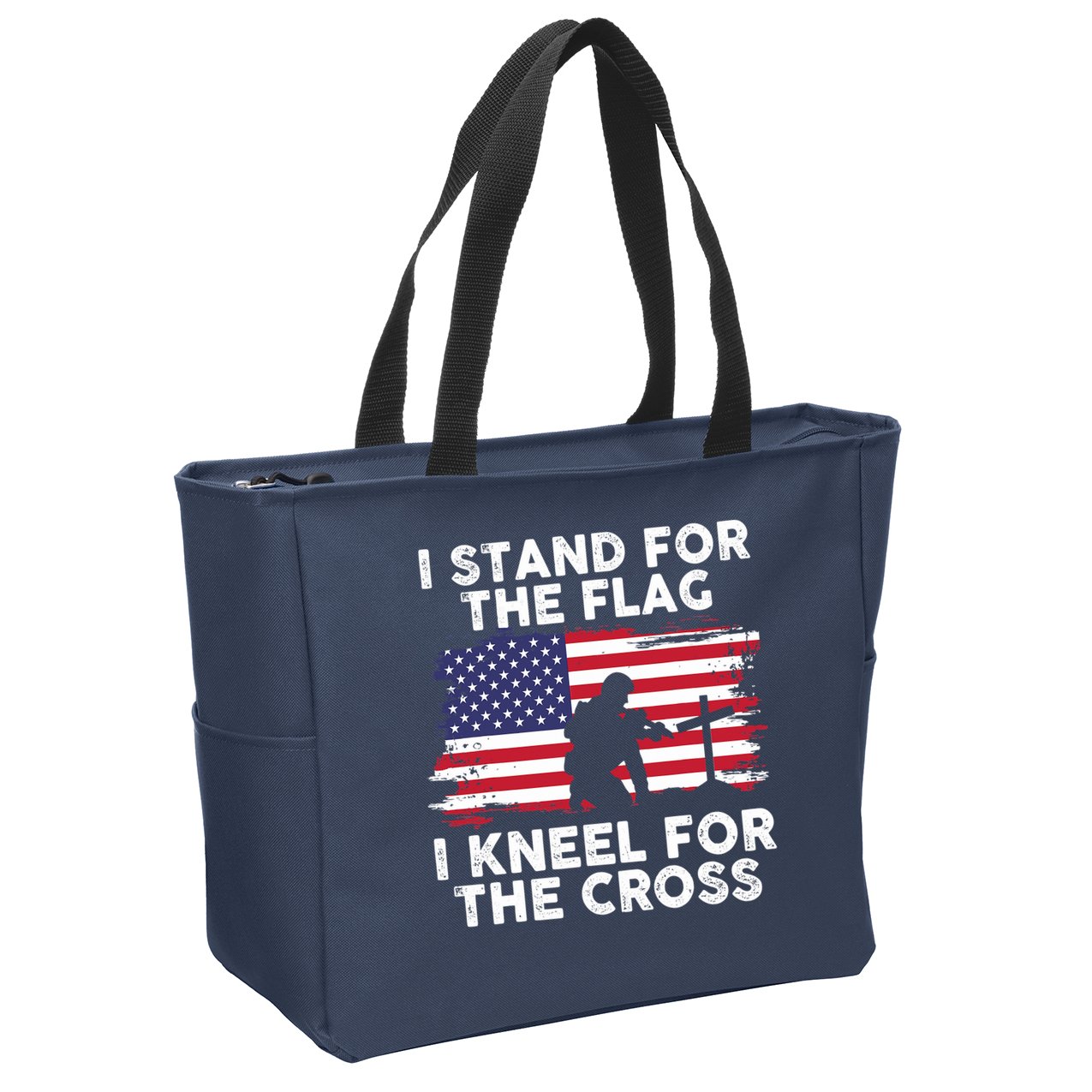 I Stand For The Flag Memorial Day For 4th Of July Zip Tote Bag