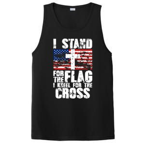 I Stand For The National Anthem Cross Us Flag Great Gift PosiCharge Competitor Tank