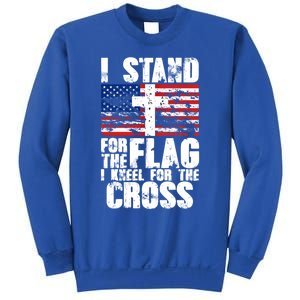 I Stand For The National Anthem Cross Us Flag Great Gift Sweatshirt