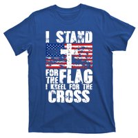 I Stand For The National Anthem Cross Us Flag Great Gift T-Shirt