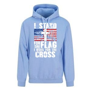 I Stand For The National Anthem Cross Us Flag Great Gift Unisex Surf Hoodie