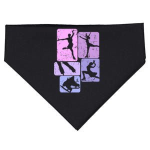 Ice Skating Figure Skater Girl Wo USA-Made Doggie Bandana