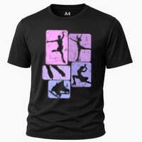 Ice Skating Figure Skater Girl Wo Cooling Performance Crew T-Shirt