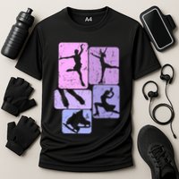 Ice Skating Figure Skater Girl Wo Cooling Performance Crew T-Shirt