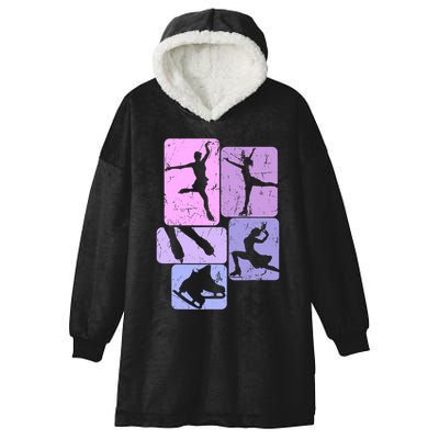 Ice Skating Figure Skater Girl Wo Hooded Wearable Blanket