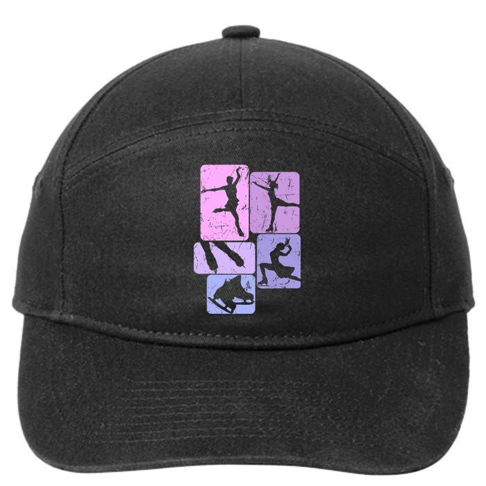 Ice Skating Figure Skater Girl Wo 7-Panel Snapback Hat