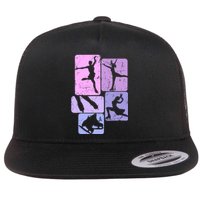 Ice Skating Figure Skater Girl Wo Flat Bill Trucker Hat