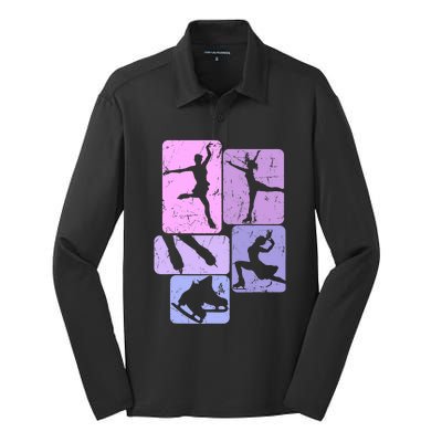 Ice Skating Figure Skater Girl Wo Silk Touch Performance Long Sleeve Polo