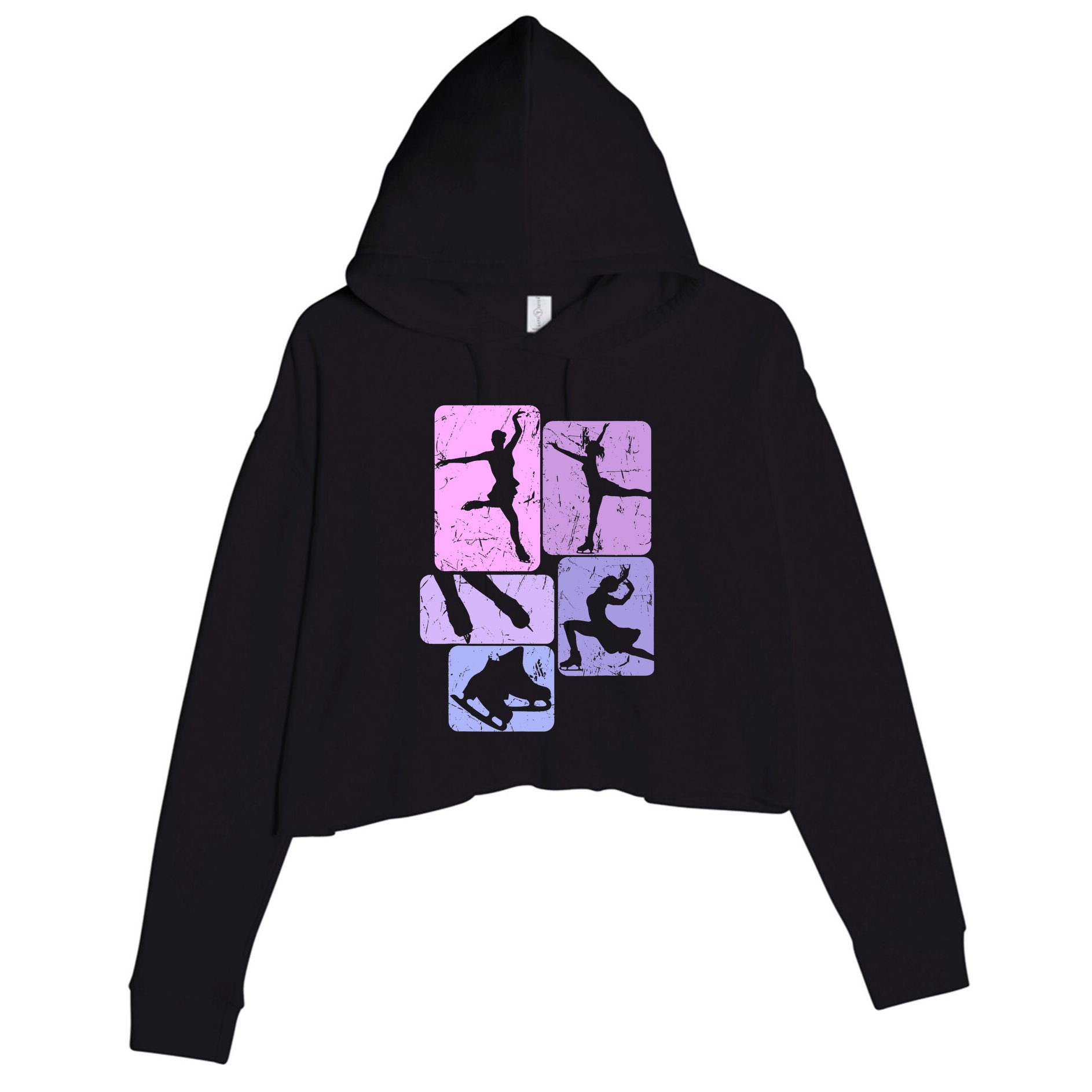 Ice Skating Figure Skater Girl Wo Crop Fleece Hoodie