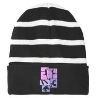 Ice Skating Figure Skater Girl Wo Striped Beanie with Solid Band