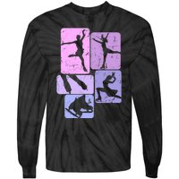 Ice Skating Figure Skater Girl Wo Tie-Dye Long Sleeve Shirt