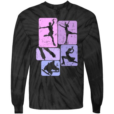 Ice Skating Figure Skater Girl Wo Tie-Dye Long Sleeve Shirt