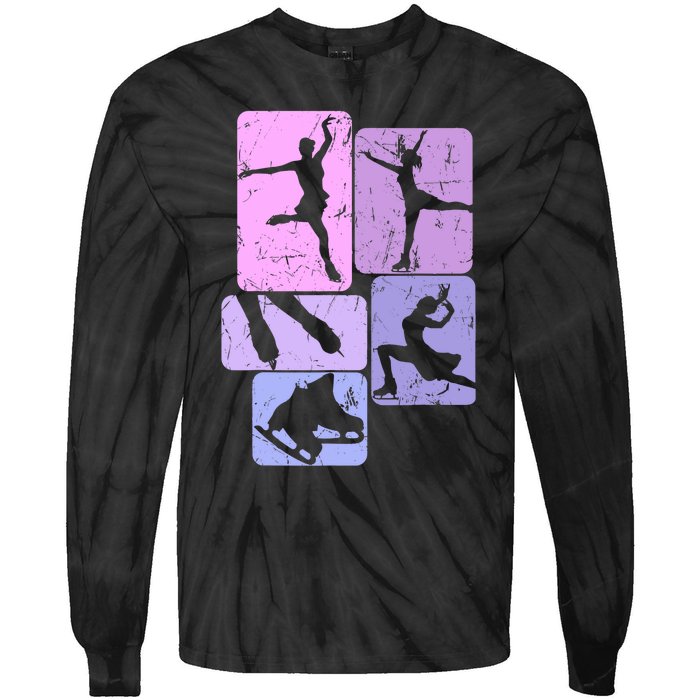 Ice Skating Figure Skater Girl Wo Tie-Dye Long Sleeve Shirt