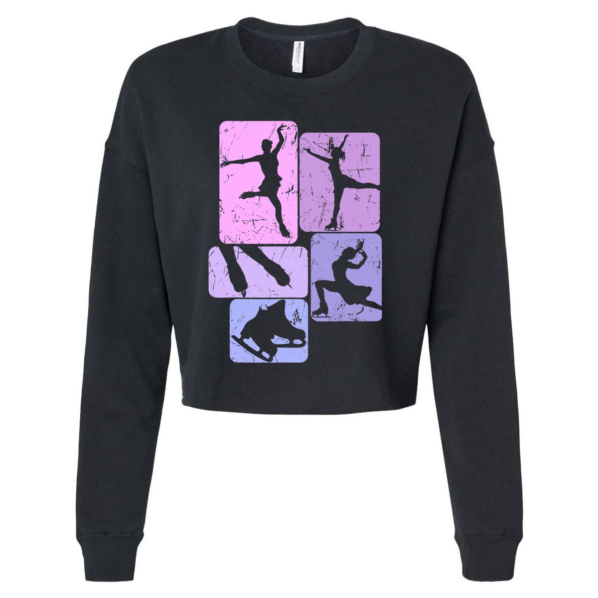 Ice Skating Figure Skater Girl Wo Cropped Pullover Crew