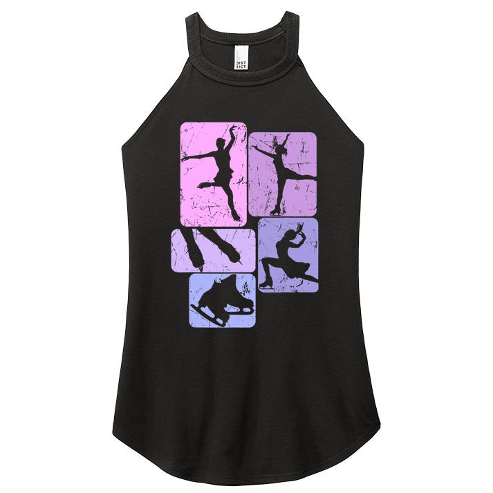Ice Skating Figure Skater Girl Wo Women's Perfect Tri Rocker Tank