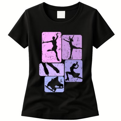 Ice Skating Figure Skater Girl Wo Womens T-Shirt