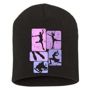 Ice Skating Figure Skater Girl Wo Short Acrylic Beanie