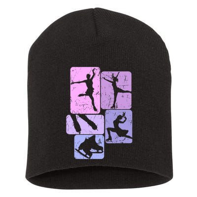 Ice Skating Figure Skater Girl Wo Short Acrylic Beanie