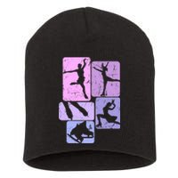 Ice Skating Figure Skater Girl Wo Short Acrylic Beanie