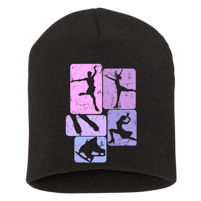 Ice Skating Figure Skater Girl Wo Short Acrylic Beanie