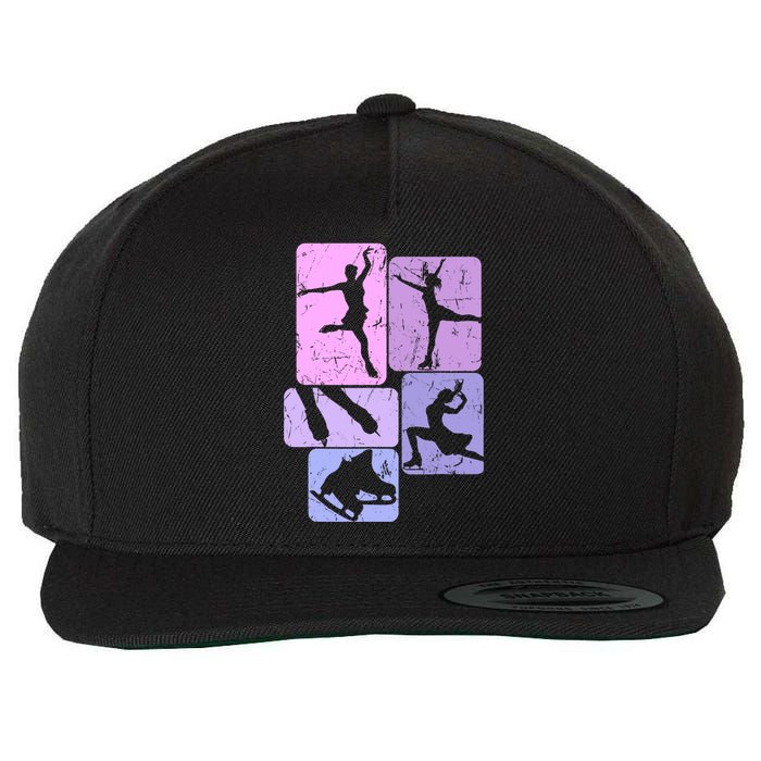 Ice Skating Figure Skater Girl Wo Wool Snapback Cap