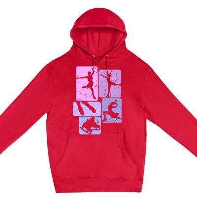 Ice Skating Figure Skater Girl Wo Premium Pullover Hoodie