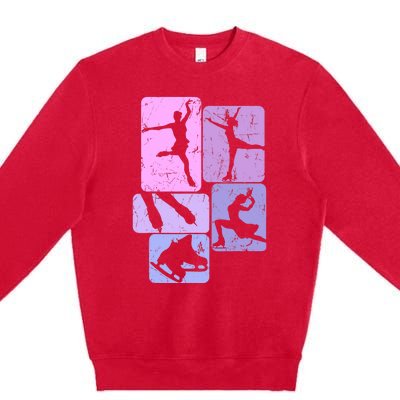 Ice Skating Figure Skater Girl Wo Premium Crewneck Sweatshirt