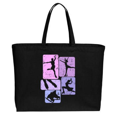 Ice Skating Figure Skater Girl Wo Cotton Canvas Jumbo Tote