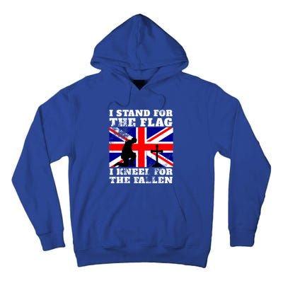 I Stand For The Flag I Kneel For The Fallen Union Jack Cute Gift Tall Hoodie