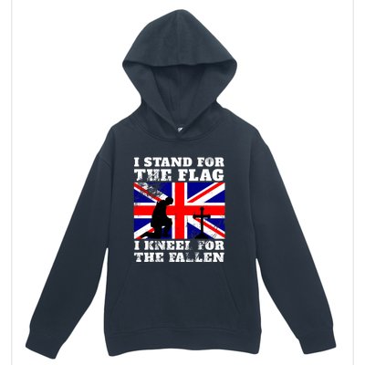 I Stand For The Flag I Kneel For The Fallen Union Jack Cute Gift Urban Pullover Hoodie